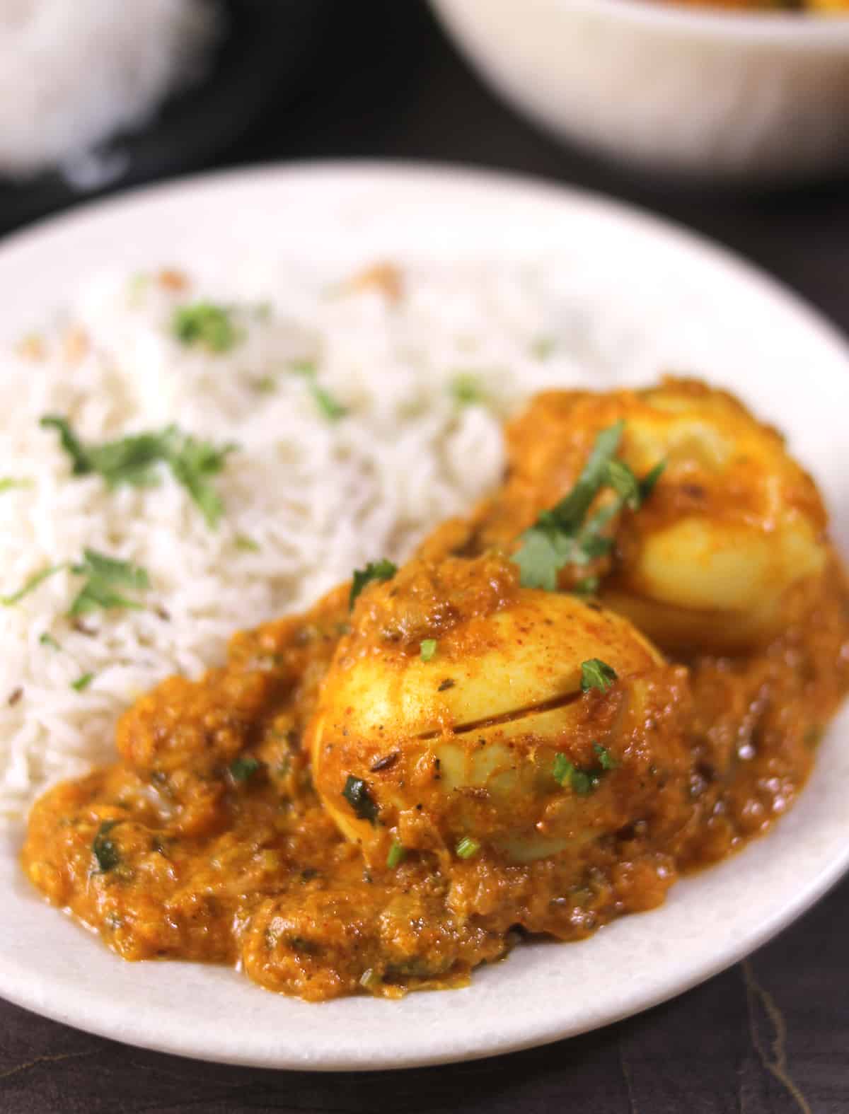 Boiled egg curry or Anda Curry - Indian lunch and dinner recipes with egg. 