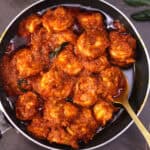 Mangalorean prawns ghee roast recipe. Shrimp roast as an appetizer or side dish for any meal.