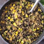 Quinoa Black Bean Salad Recipe | Best Mexican Quinoa as a meal or side or for lunchbox.