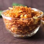 Homemade crispy fried onions | Birista for biryani, burgers, toppings for salads, soups, etc.