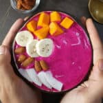 Dragon Fruit Smoothie Bowl | Thick Pitaya Smoothie Bowls for breakfast, snack, and dessert.