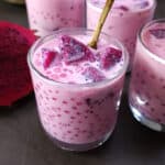 Dragon Fruit Sago Drink Recipe | Tapioca Drink | Easy Sabudana Dessert Recipe.
