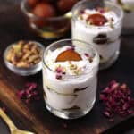 Rabdi Gulab Jamun Parfait - Indian Fusion Dessert Recipe for festivals and occasions.