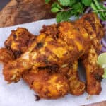 Chicken angara kabab dry recipe - restaurant style angara tandi kabab, easy chicken roast.