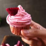Dragon Fruit Cupcakes with Buttercream Frosting - Pink Dessert Recipe.