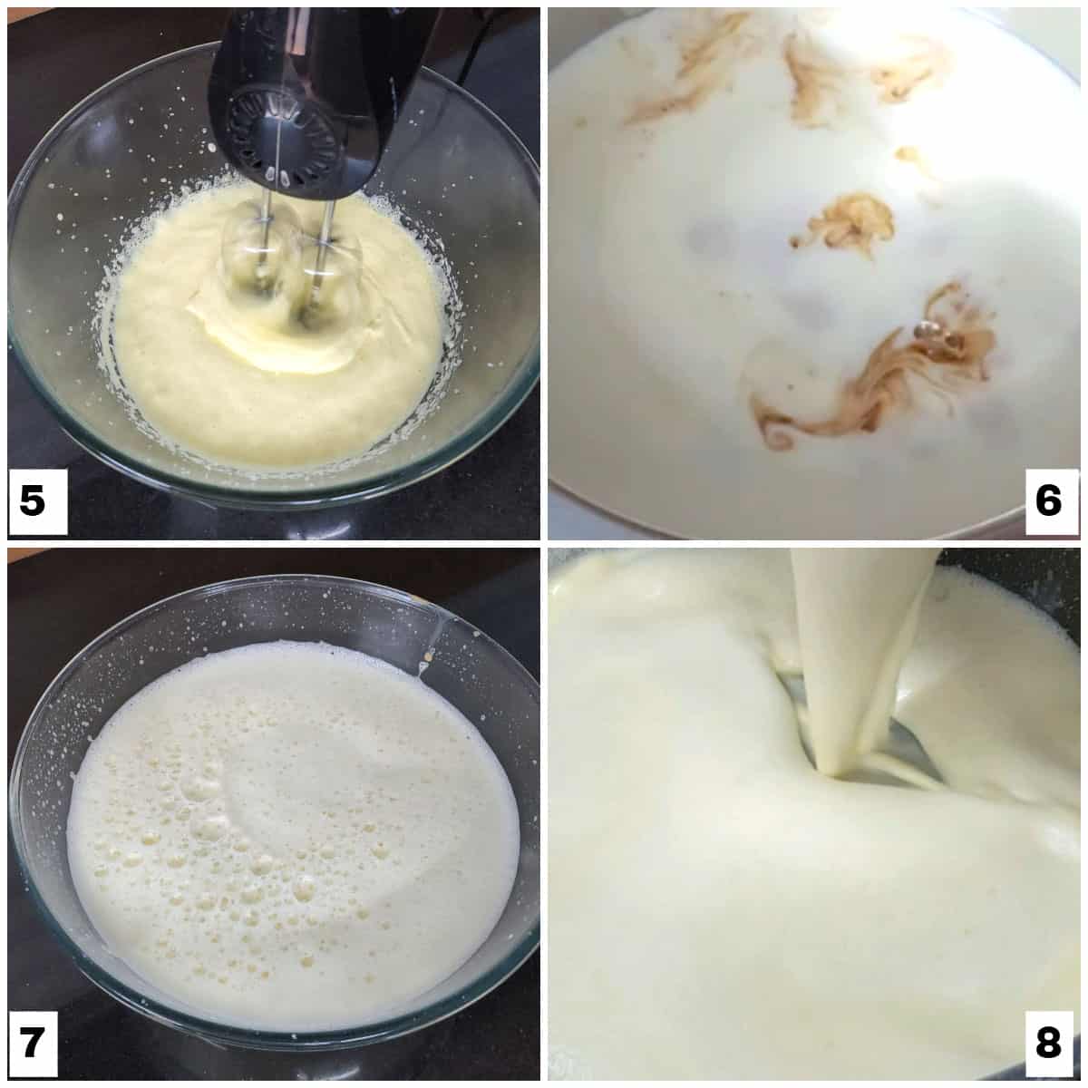 Making of homemade custard from scratch. 
