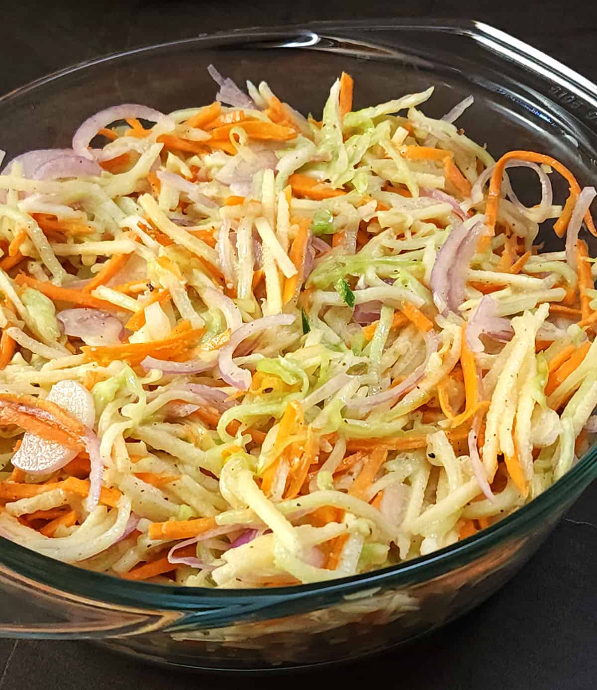 Simple and easy apple salad for meal prep, barbecue, potluck, picnic, dinner parties. 