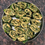 Patrode (Patrado in konkani) - Steamed taro rolls or colocasia rolls, alu vadi or patra.