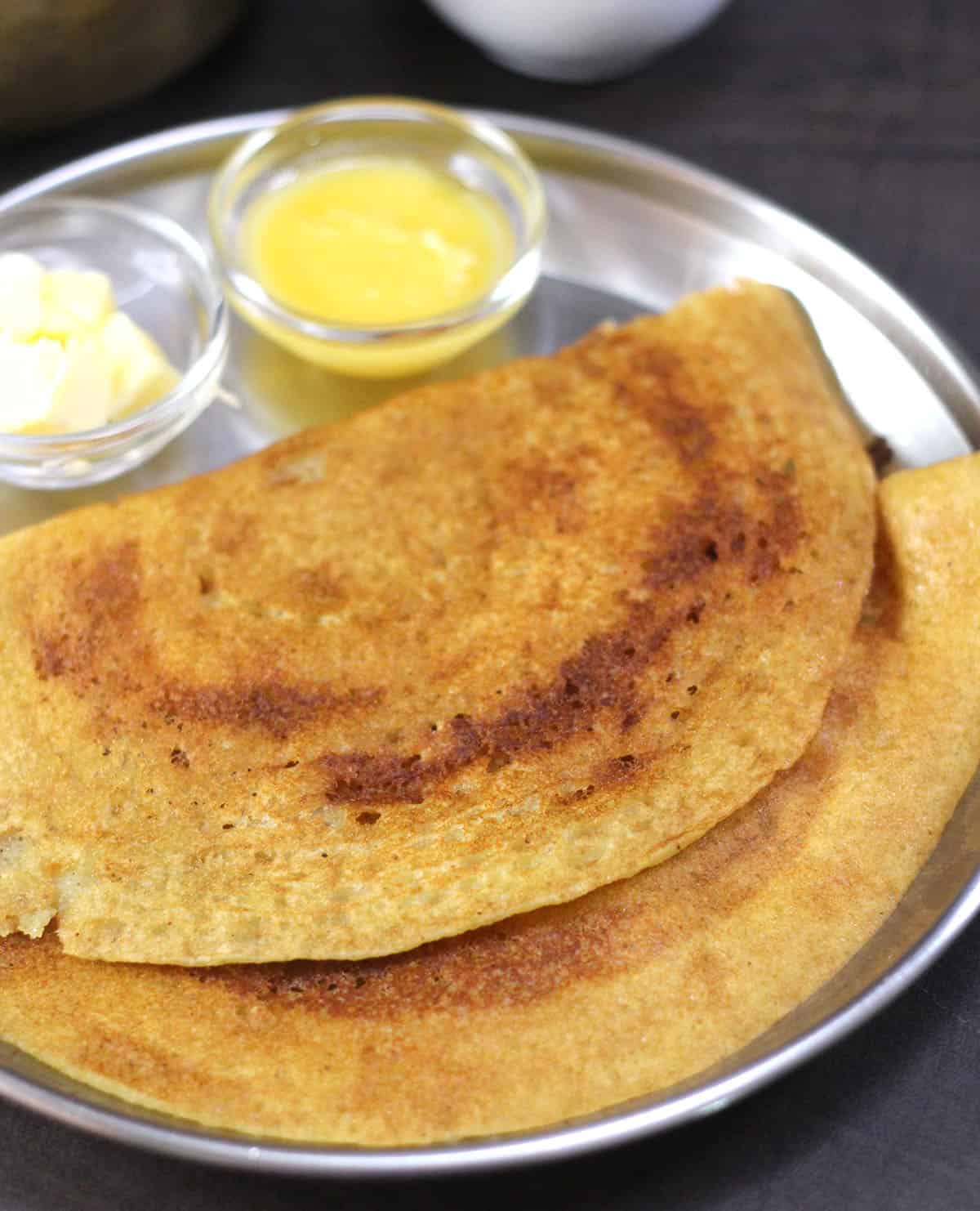 Crispy and Sweet Jackfruit Dosa - Indian breakfast and snack recipe. 