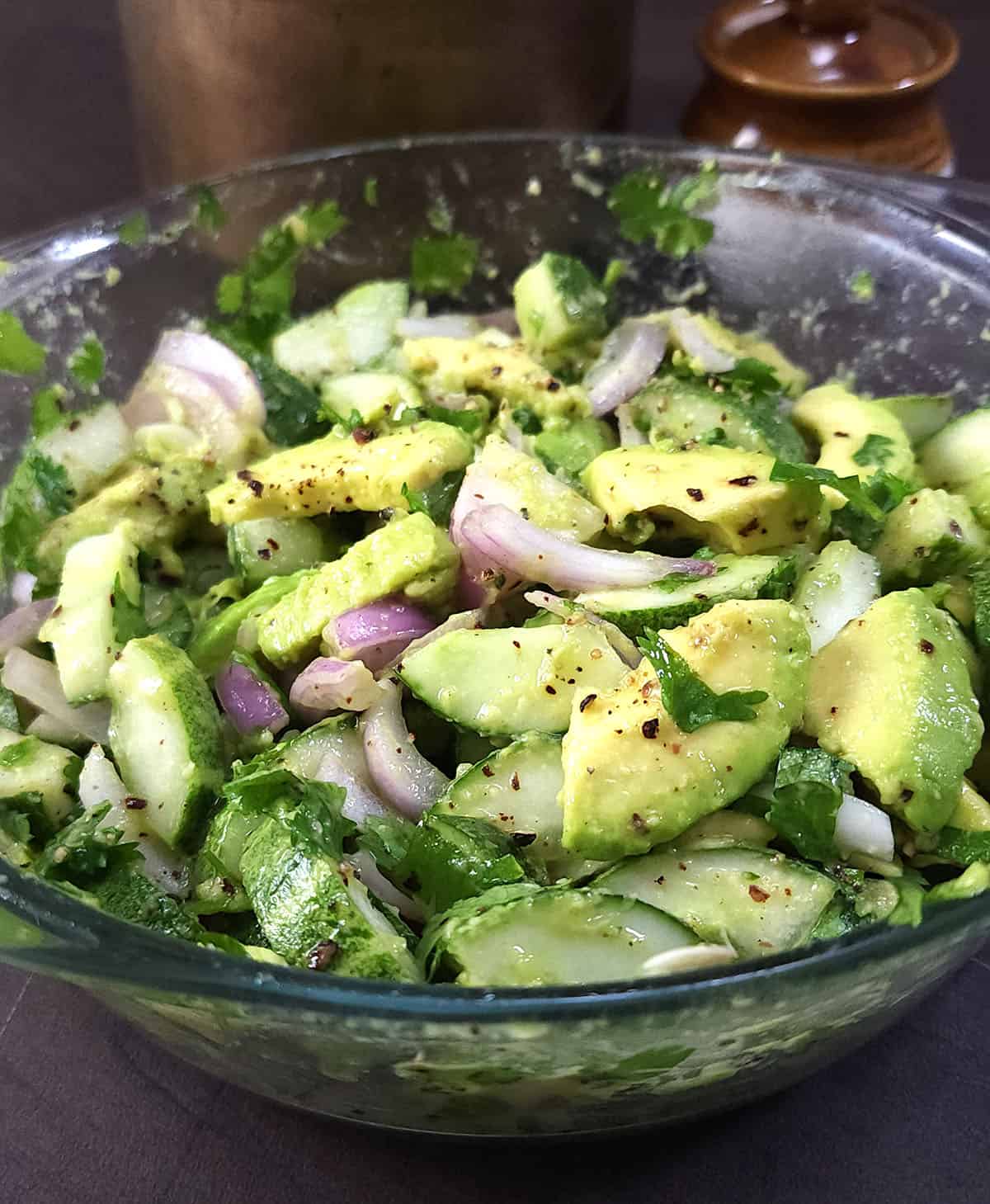 Avocado Cucumber Salad Recipe - Simple and easy, best salad with lemon dressing.