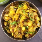 Potato Masala for Masala Dosa, Poori | Aloo Bhaji | Yellow Potato Curry Recipe.