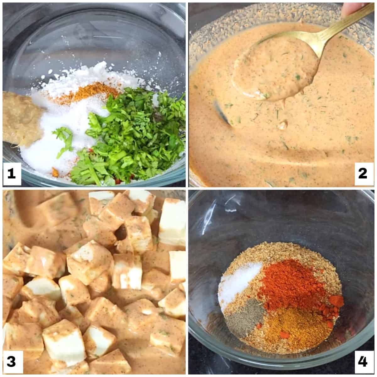 Make the batter and marinate the paneer.