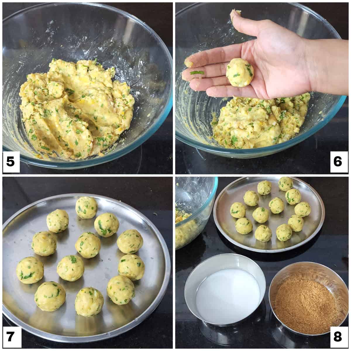 Shaping and coating the balls.