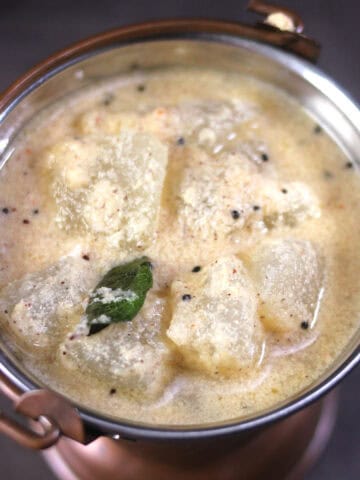 Kuvale Sasam | Ash Gourd Curry | Poosanikai Kootu Indian vegetarian side dish for lunch and dinner.