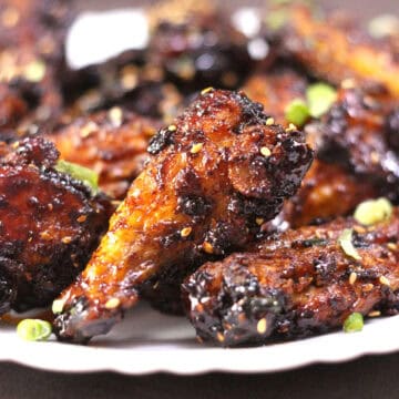 Soy chicken wings - sticky and crispy oven-baked chicken wings - best party appetizer.