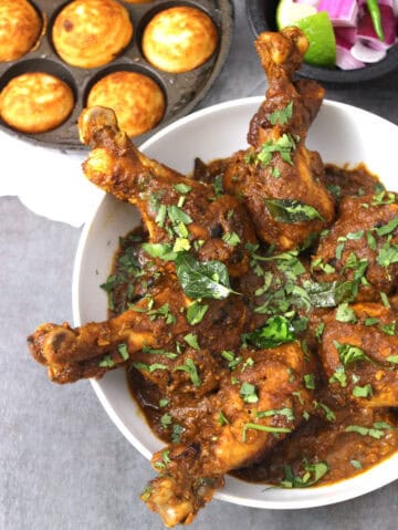 Chicken Chettinad - Spicy Chicken Curry - Cook with Kushi