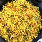 Biryani rice recipe (kuska rice) - one pot simple and easy Indian rice dish with basmati.