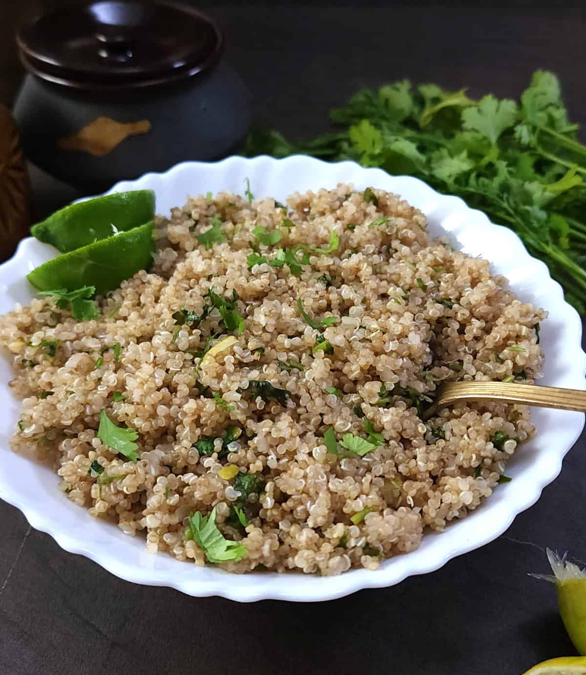 Cilantro Lime Quinoa Recipe - Mexican Quinoa - Side dish or base for protein bowls and salads.