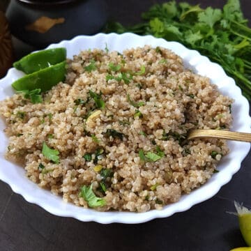 Cilantro Lime Quinoa - Mexican Quinoa for meal prep, salad bowls, vegan and gluten free diets.