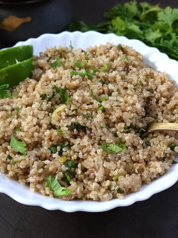 Cilantro Lime Quinoa - Mexican Quinoa for meal prep, salad bowls, vegan and gluten free diets.