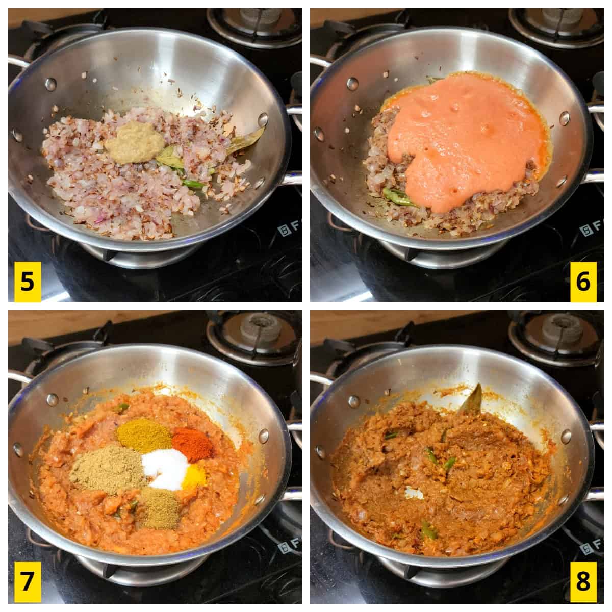 Making of rajma masala or kidney bean curry.