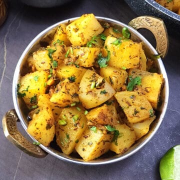 Aloo Jeera Recipe - Cumin Roasted Potatoes - Easy side dish for lunch and dinner.