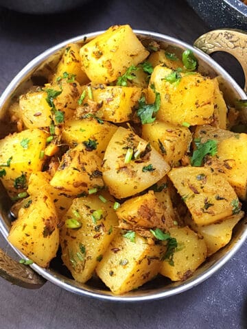Aloo Jeera Recipe - Cumin Roasted Potatoes - Easy side dish for lunch and dinner.