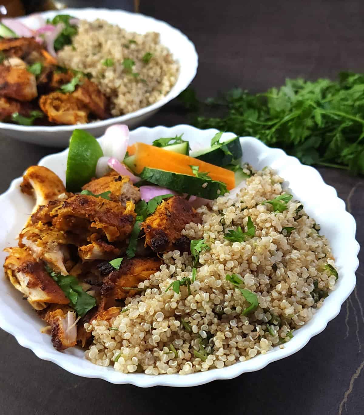 Quinoa Chicken Bowl - Protein Packed Salad Bowl for lunch and dinner, Meal prep bowl.