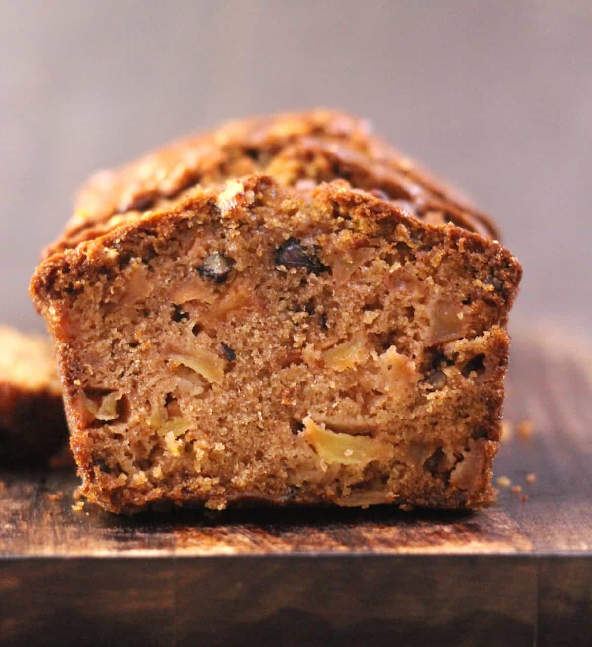 Apple Walnut Cake | Easy Walnut Apple Bread Loaf.