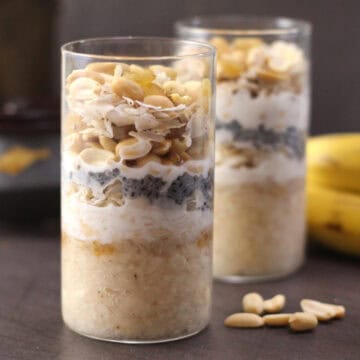 Avil Milk - Simple Sweet Drink or Poha Banana Milk Drink for breakfast, snack, or dessert.