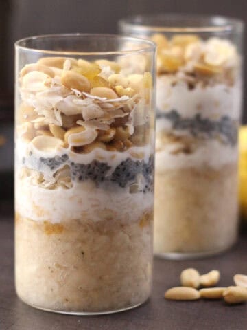 Avil Milk - Simple Sweet Drink or Poha Banana Milk Drink for breakfast, snack, or dessert.