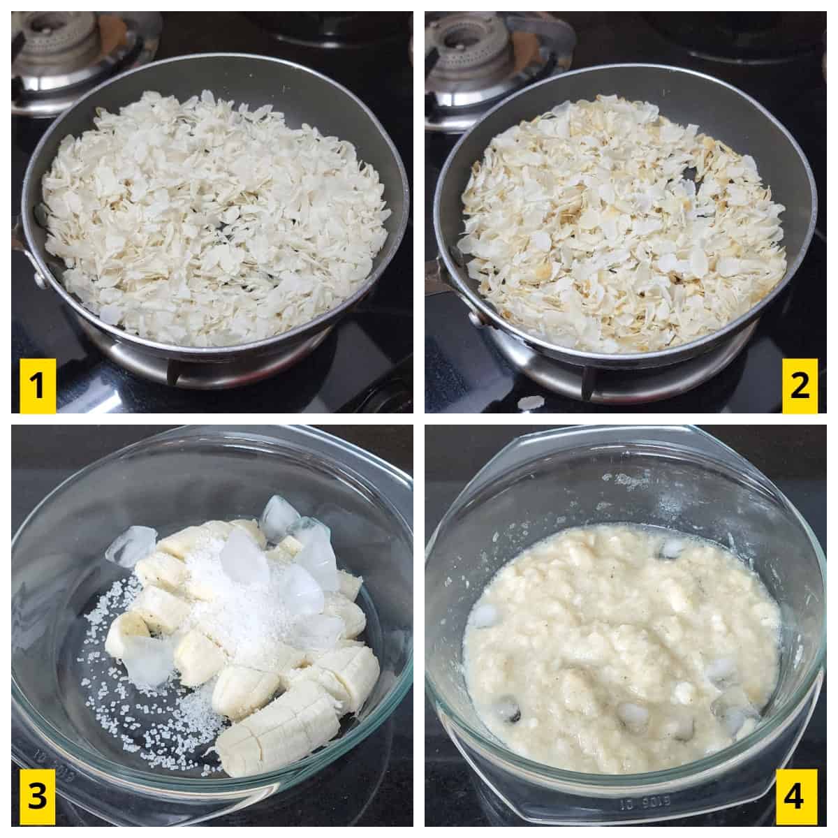 Making of aval drink recipe.
