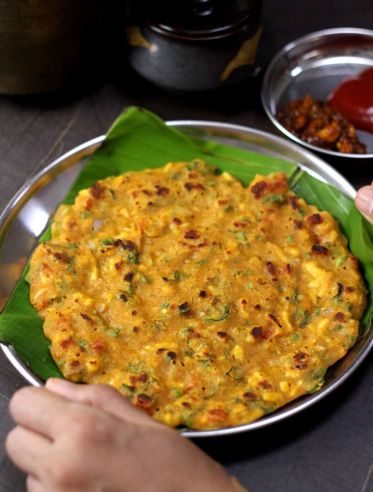 Besan Chilla | Chickpea Protein Pancakes - Indian Recipe for any meal (breakfast, lunch, dinner).