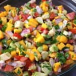 Fresh Homemade Mango Avocado Salsa - Easy salsa for summer gatherings, cookouts, BBQ.