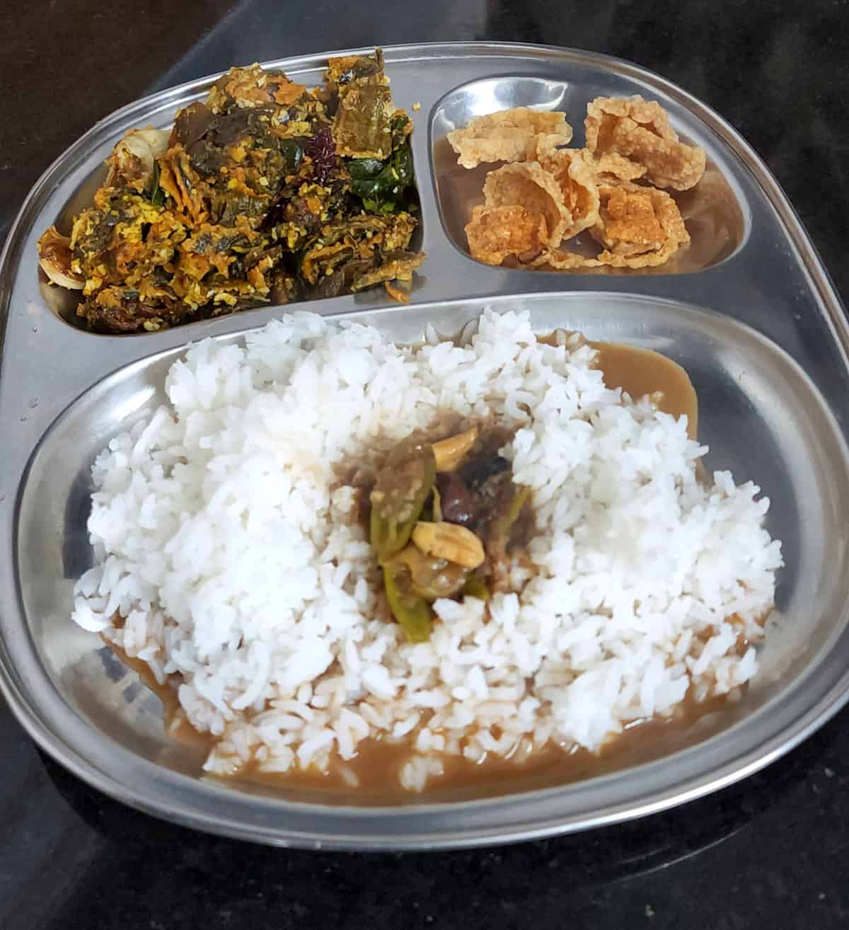 Mangalore and Udupi style vegetarian meal.