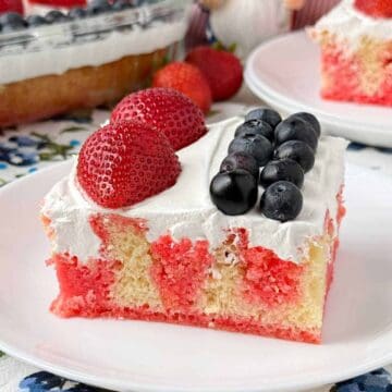 Red white and blue poke cake from meatloaf melodrama