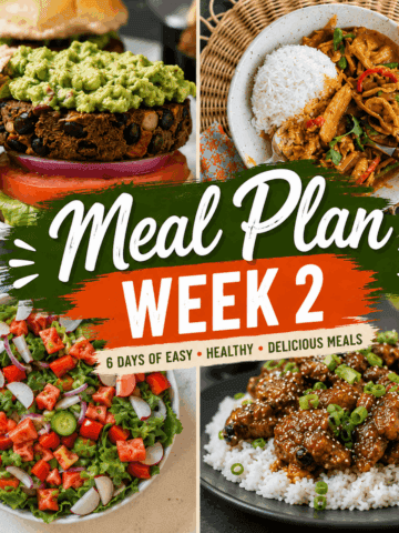 Weekly meal plan