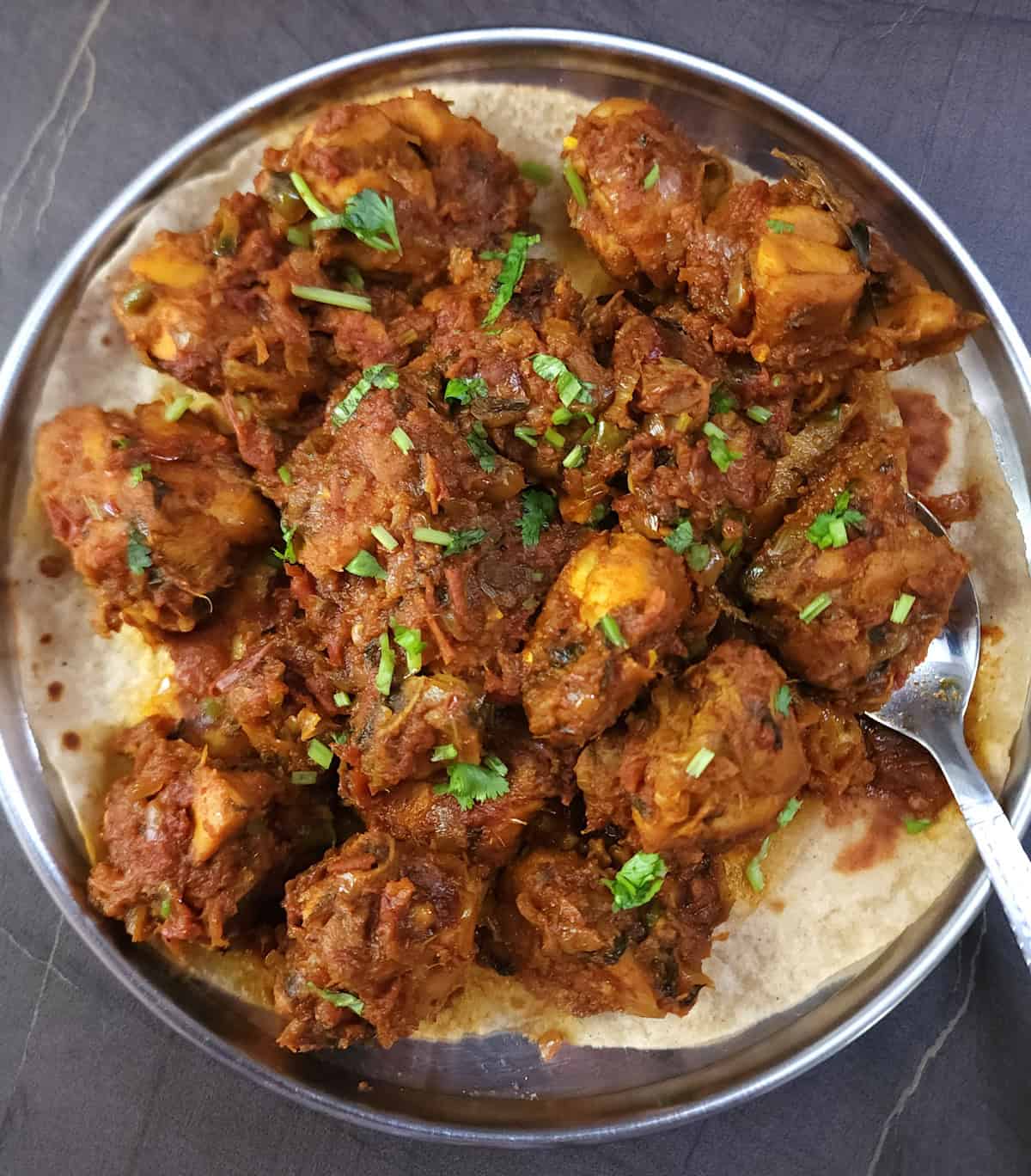 Chicken masala fry recipe | Easy chicken side dish for lunch and dinner with flatbread and rice.