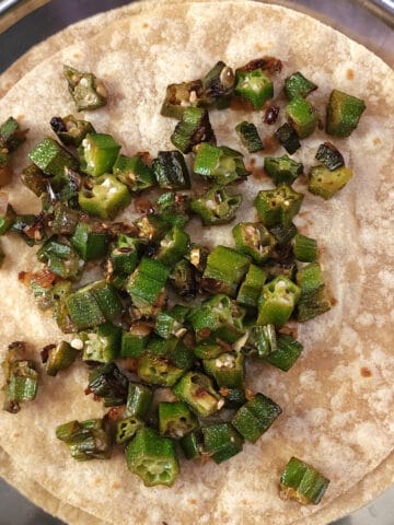 Not slimy, crispy okra fry (pan-fried), bhindi fry, or ladyfinger recipe.