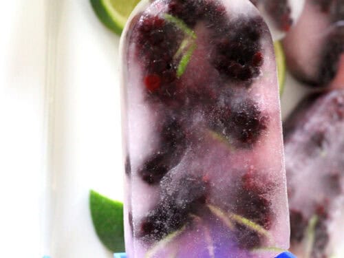 Lemonade Popsicles with Blackberries - Summer Frozen Treat - Cook