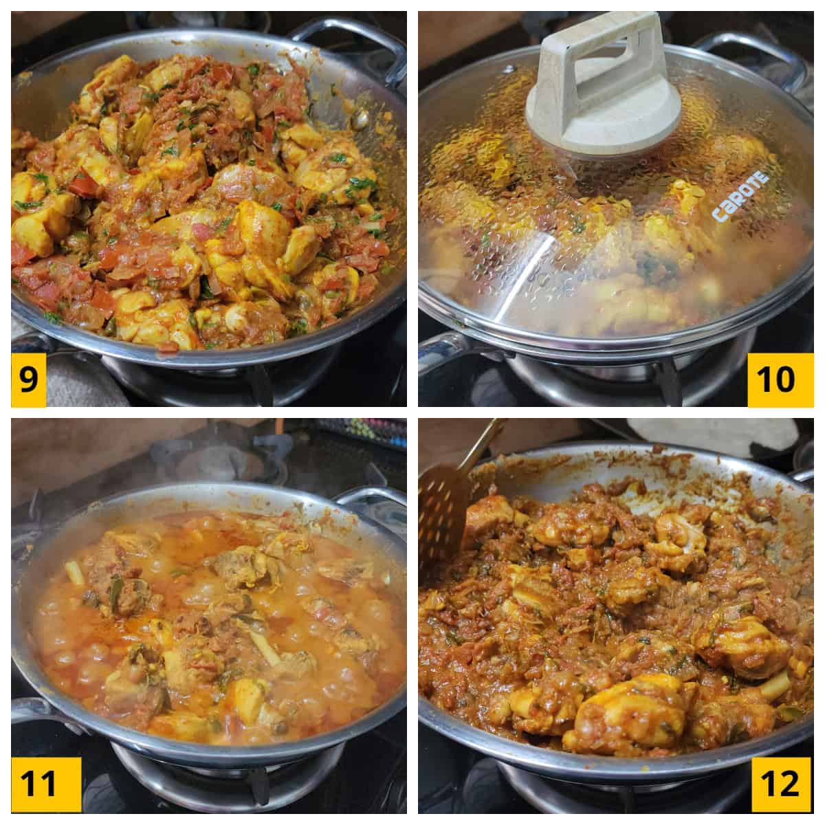 Homemade chicken masala fry for lunch and dinner.