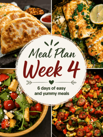 Collage of Meals used in the Meal Plan