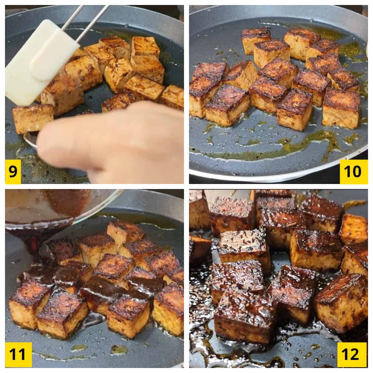 pan fry the marinated tofu.