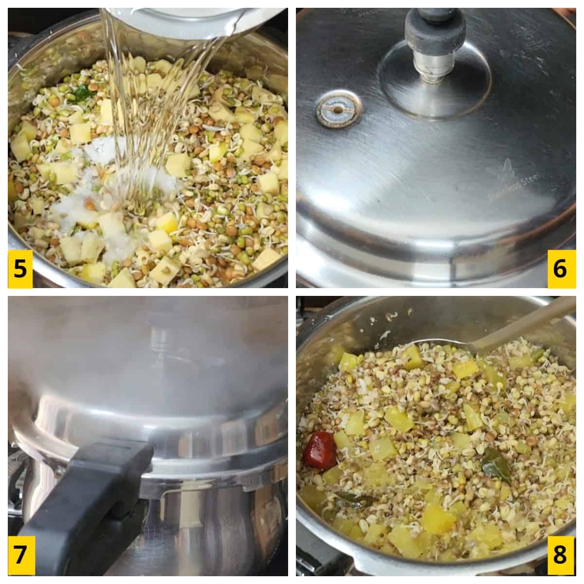 pressure cooked sundal or usli recipe.
