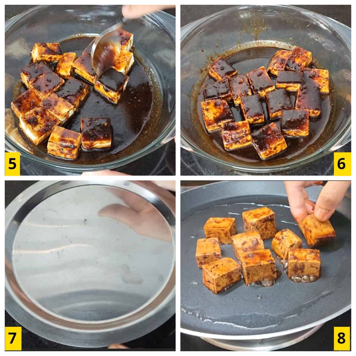 Marinate tofu and rest atleast 30 minutes.