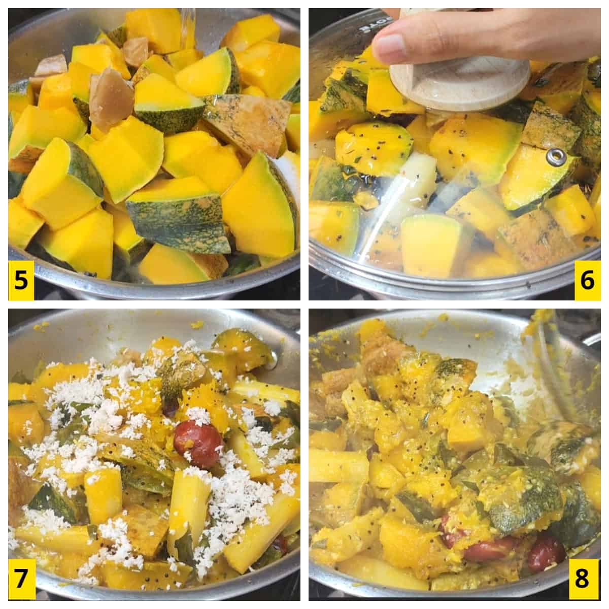 Making of best side dish recipe with pumpkin.
