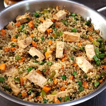 Quinoa Fried Rice with Tofu and Vegetables - High-Protein Meal | Fried Quinoa.