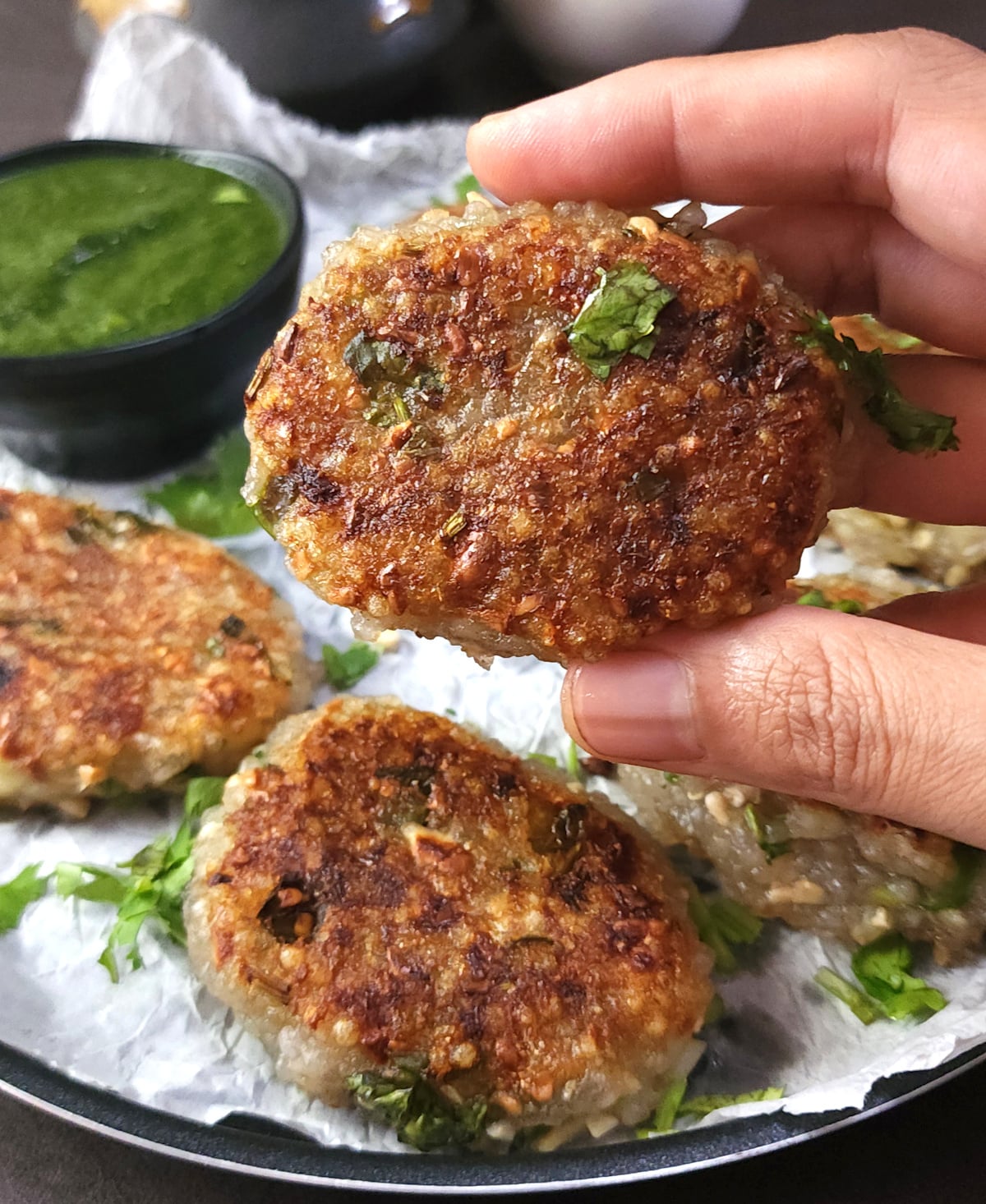 Sabudana aloo tikki | Sago potato cutlet - Easy to make vegan and gluten free snack.