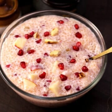 Creamy tapioca pudding | Sabudana Pudding | Sago Pudding Dessert for Festivals and Holidays.