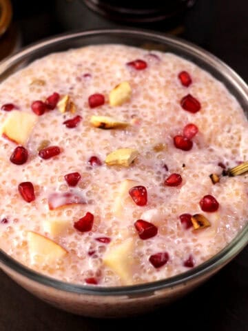 Creamy tapioca pudding | Sabudana Pudding | Sago Pudding Dessert for Festivals and Holidays.